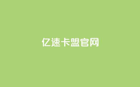 亿速卡盟官网 - 亿速卡盟官网-助您卓越在线业务发展~ 第1张 亿速卡盟官网 - 亿速卡盟官网-助您卓越在线业务发展~ 第1张