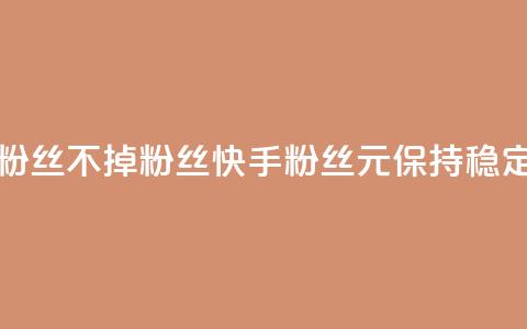 快手1元3000粉丝不掉粉丝(快手粉丝1元3000,保持稳定) 第1张 快手1元3000粉丝不掉粉丝(快手粉丝1元3000,保持稳定) 第1张
