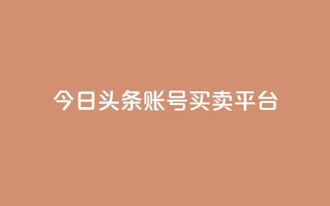 今日头条账号买卖平台 - 今日头条账号交易平台详解及风险分析! 第1张 今日头条账号买卖平台 - 今日头条账号交易平台详解及风险分析! 第1张