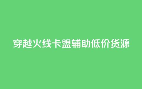 穿越火线卡盟辅助低价货源 - 穿越火线卡盟辅助低价货源，限时优惠！! 第1张