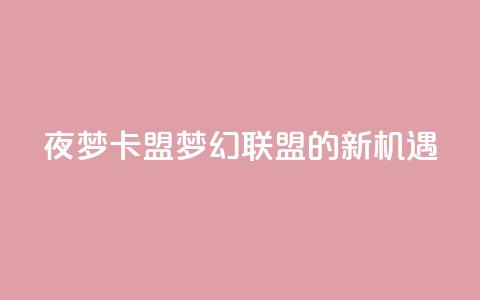 夜梦卡盟:梦幻联盟的新机遇 第1张 夜梦卡盟:梦幻联盟的新机遇 第1张