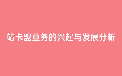 B站卡盟业务的兴起与发展分析 第1张 B站卡盟业务的兴起与发展分析 第1张