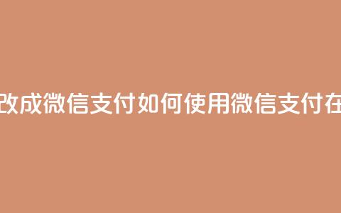 快手买东西如何改成微信支付 - 如何使用微信支付在快手购物! 第1张 快手买东西如何改成微信支付 - 如何使用微信支付在快手购物! 第1张