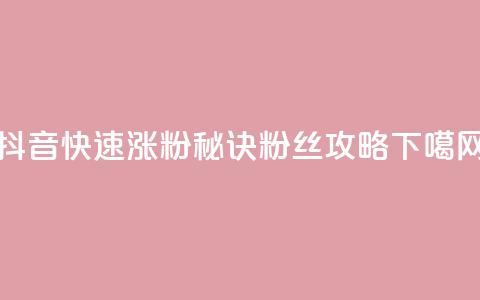 抖音快速涨粉秘诀:1000粉丝攻略 第1张 抖音快速涨粉秘诀:1000粉丝攻略 第1张
