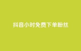 抖音24小时免费下单粉丝 - 抖音50万多少级
