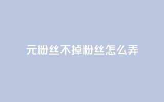 1元3000粉丝不掉粉丝怎么弄 - 快手1元3000假粉丝