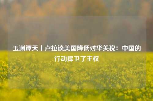 玉渊谭天丨卢拉谈美国降低对华关税：中国的行动捍卫了主权  第1张
