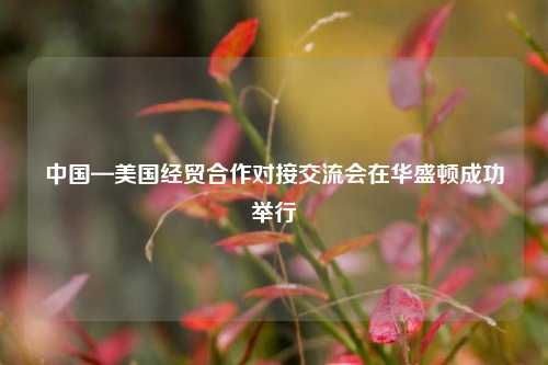 中国—美国经贸合作对接交流会在华盛顿成功举行  第1张