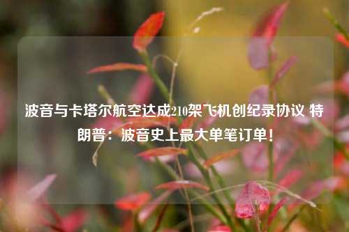 波音与卡塔尔航空达成210架飞机创纪录协议 特朗普：波音史上最大单笔订单！  第1张