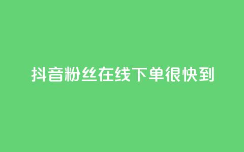 抖音粉丝在线下单很快到 - 抖音粉丝轻松下单迅速到达~ 第1张 抖音粉丝在线下单很快到 - 抖音粉丝轻松下单迅速到达~ 第1张