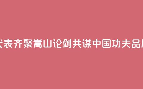 八省代表齐聚嵩山“论剑	” 共谋“中国功夫”品牌建设  第1张