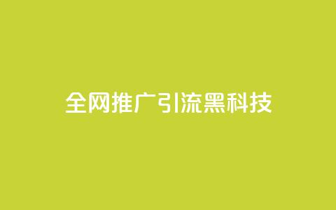 全网推广引流黑科技 - 全网推广引流黑科技：突破无限可能性！  第1张
