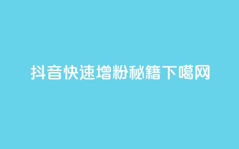 抖音快速增粉秘籍 第1张 抖音快速增粉秘籍 第1张