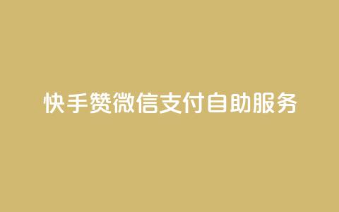 快手赞微信支付自助服务  第1张 快手赞微信支付自助服务  第1张