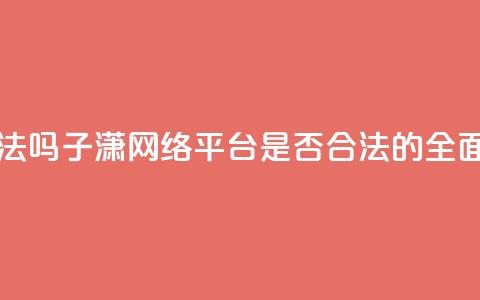 子潇网络平台是合法吗 - 子潇网络平台是否合法的全面解析与评估。  第1张
