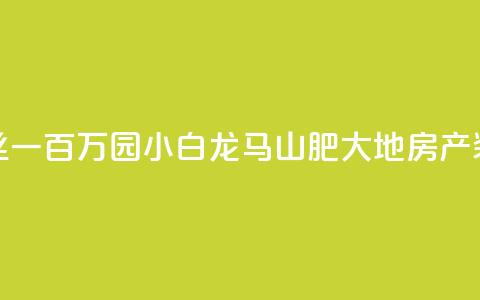 快手粉丝一百万0.01园小白龙马山肥大地房产装修网站,快手粉丝都是老头粉怎么办 - 抖音秒刷最低网站 ds抖音粉  第1张