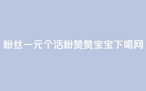 粉丝一元1000个活粉 - KS赞赞宝宝  第1张 粉丝一元1000个活粉 - KS赞赞宝宝  第1张