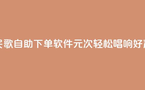 全民K歌自助下单软件，1元1000次，轻松唱响好声音  第1张