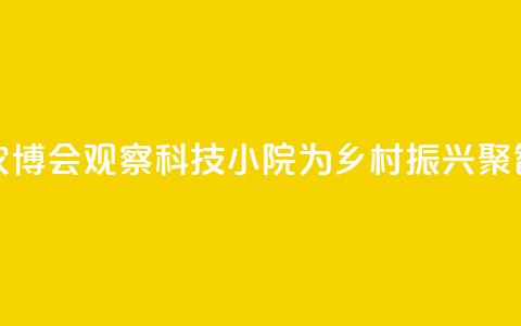 长春农博会观察:科技小院为乡村振兴聚智赋能 第1张 长春农博会观察:科技小院为乡村振兴聚智赋能 第1张