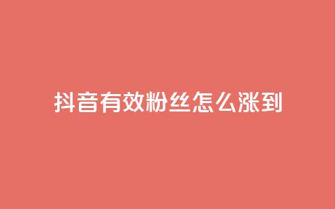 抖音有效粉丝怎么涨到500 - 如何快速增加抖音粉丝至500！  第1张