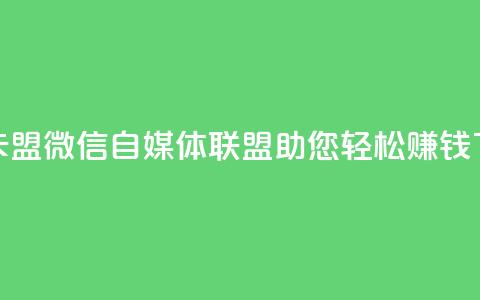 微信卡盟 - 微信自媒体联盟，助您轻松赚钱!  第1张