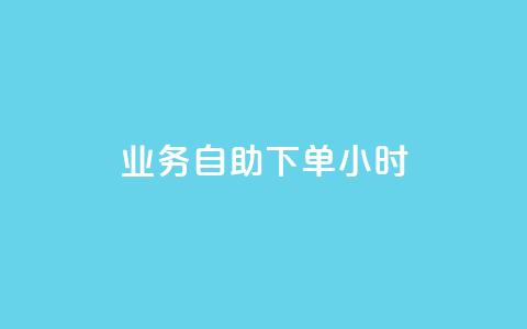 业务自助下单24小时  第1张 业务自助下单24小时  第1张