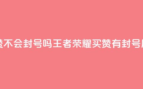 王者荣耀买赞不会封号吗(王者荣耀买赞有封号风险吗?)  第1张 王者荣耀买赞不会封号吗(王者荣耀买赞有封号风险吗?)  第1张