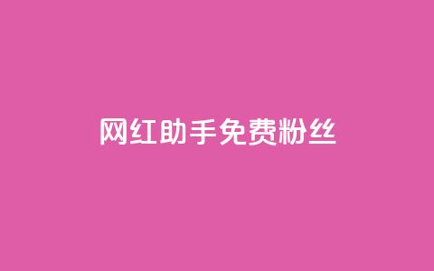 网红助手免费粉丝 - 网红助手助你免费获取更多粉丝技巧!  第1张 网红助手免费粉丝 - 网红助手助你免费获取更多粉丝技巧!  第1张