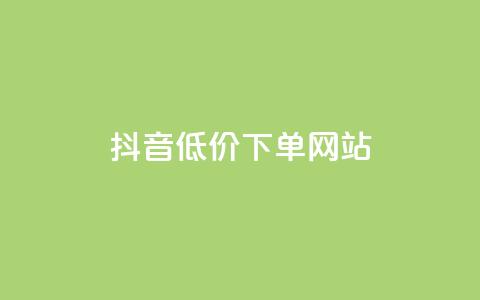 抖音低价下单网站,抖音有效粉怎么弄 - 快手业务平台子萧网 抖音业务下单24小时低价  第1张