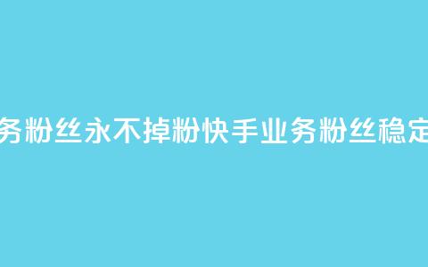 快手业务粉丝永不掉粉(快手业务粉丝稳定不流失) 第1张 快手业务粉丝永不掉粉(快手业务粉丝稳定不流失) 第1张