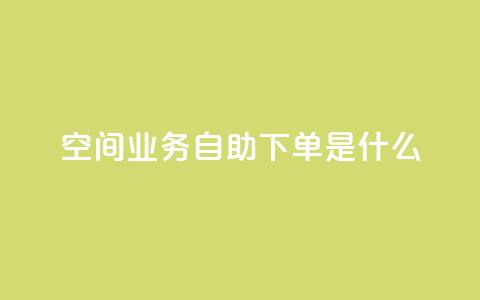 qq空间业务自助下单是什么 - 24小时自助下单秒到  第1张 qq空间业务自助下单是什么 - 24小时自助下单秒到  第1张