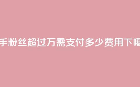 快手粉丝超过4万需支付多少费用  第1张 快手粉丝超过4万需支付多少费用  第1张