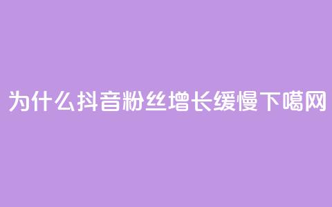 为什么抖音粉丝增长缓慢? 第1张 为什么抖音粉丝增长缓慢? 第1张