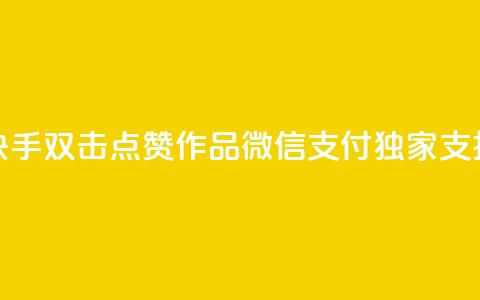 快手双击点赞作品，微信支付独家支持  第1张