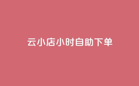 云小店24小时自助下单 - 云小店全日制自助下单服务启动! 第1张 云小店24小时自助下单 - 云小店全日制自助下单服务启动! 第1张