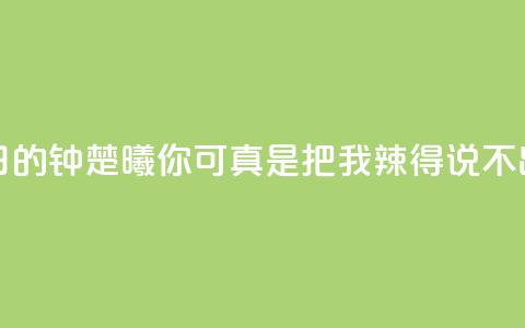 夏日的钟楚曦：你可真是把我辣得说不出话  第1张