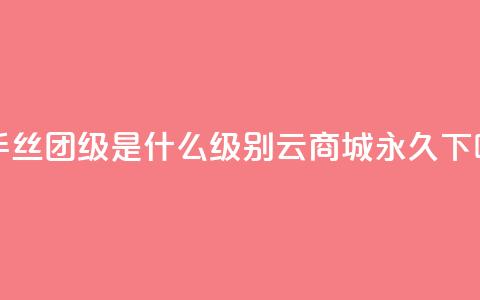 快手丝团62级是什么级别 - qq云商城永久  第1张 快手丝团62级是什么级别 - qq云商城永久  第1张