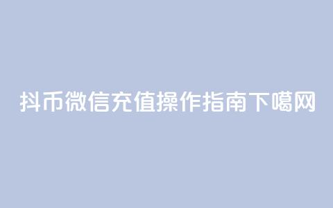 抖币微信充值操作指南  第1张 抖币微信充值操作指南  第1张