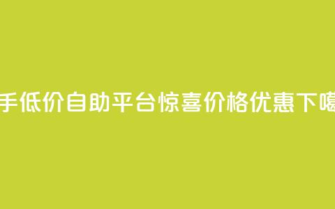 快手低价自助平台惊喜价格优惠  第1张 快手低价自助平台惊喜价格优惠  第1张