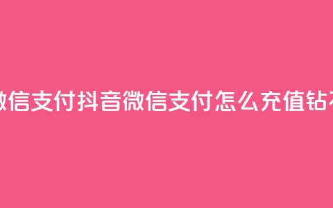 抖音怎么充值钻石用微信支付 - 抖音微信支付怎么充值钻石?实操教程分享!~  第1张 抖音怎么充值钻石用微信支付 - 抖音微信支付怎么充值钻石?实操教程分享!~  第1张