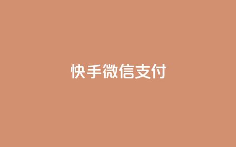 快手微信支付 - 24小时下单超便宜  第1张 快手微信支付 - 24小时下单超便宜  第1张