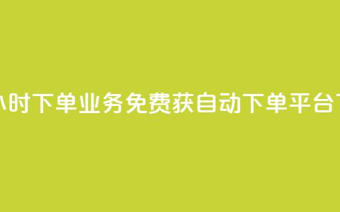 卡盟24小时下单业务 - 免费获自动下单平台  第1张