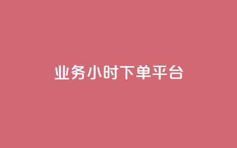 业务24小时下单平台 - 24小时快速下单服务平台助您轻松完成业务~  第1张