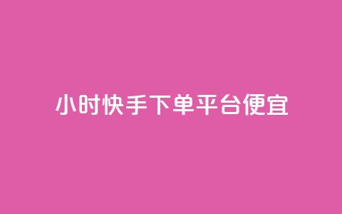 24小时快手下单平台便宜 - 24小时快速下单平台，实惠便捷服务!  第1张