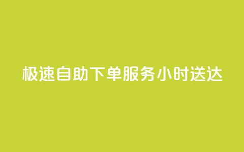 极速自助下单服务24小时送达  第1张 极速自助下单服务24小时送达  第1张