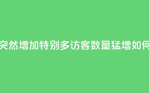 qq访客突然增加特别多(qq访客数量猛增!如何应对?)  第1张 qq访客突然增加特别多(qq访客数量猛增!如何应对?)  第1张
