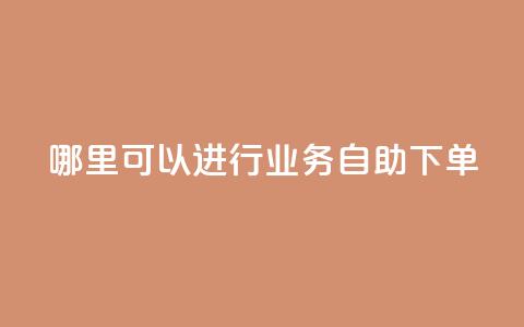 哪里可以进行qq业务自助下单? 第1张 哪里可以进行qq业务自助下单? 第1张