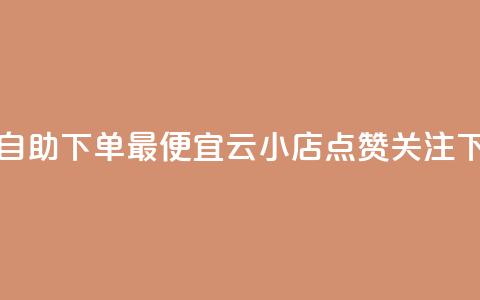 全网自助下单最便宜云小店 - 点赞关注app  第1张 全网自助下单最便宜云小店 - 点赞关注app  第1张
