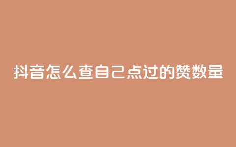 抖音怎么查自己点过的赞数量 - 如何查看抖音上的点赞数量~ 第1张 抖音怎么查自己点过的赞数量 - 如何查看抖音上的点赞数量~ 第1张