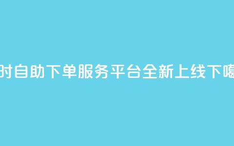 24小时自助下单服务平台全新上线  第1张 24小时自助下单服务平台全新上线  第1张
